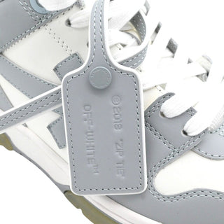Gray & White Zip Tie Low-Top Sneakers