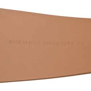 Tan Dual Strap Knot Detail Leather Belt