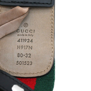 Red & Green GG Nylon Web Belt