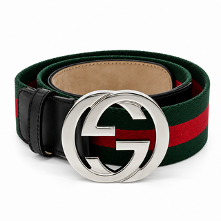 Red & Green GG Nylon Web Belt