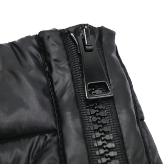 Black Puffer Quilted Mini Skirt