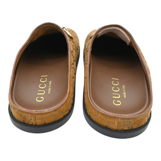 GG Embossed Suede Mules