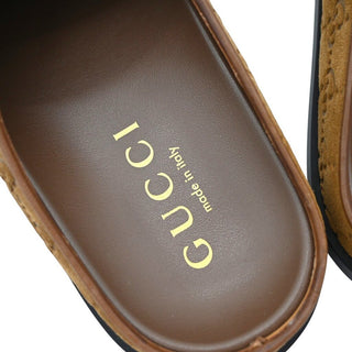 GG Embossed Suede Mules