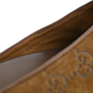 GG Embossed Suede Mules