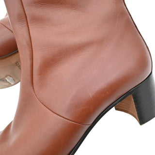 Tan Leather Ankle Booties