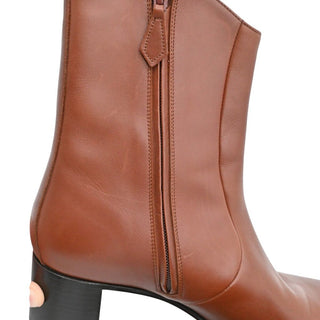 Tan Leather Ankle Booties