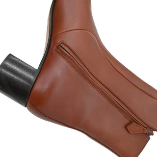 Tan Leather Ankle Booties