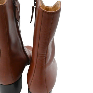 Tan Leather Ankle Booties