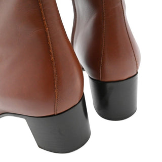 Tan Leather Ankle Booties