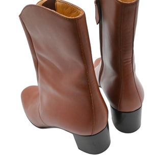 Tan Leather Ankle Booties