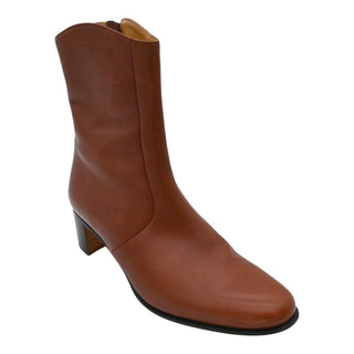 Tan Leather Ankle Booties