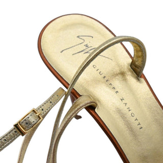 Erwan Metallic Strappy Heels