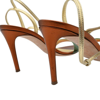 Erwan Metallic Strappy Heels