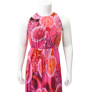 Strawberry Floral Mesh Maxi Dress