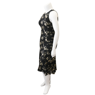 Black Floral Butterfly Mesh Dress