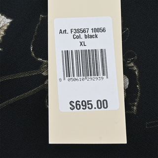Black Floral Butterfly Mesh Dress