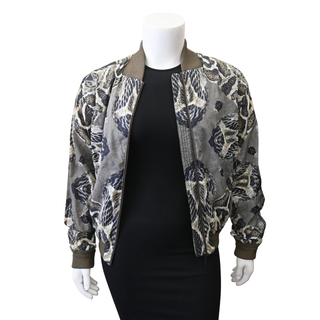 ROBERTO CAVALLI | Snake Print Nylon Bomber Jacket