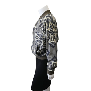 ROBERTO CAVALLI | Snake Print Nylon Bomber Jacket