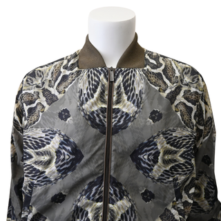 ROBERTO CAVALLI | Snake Print Nylon Bomber Jacket