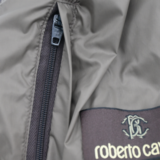 ROBERTO CAVALLI | Snake Print Nylon Bomber Jacket