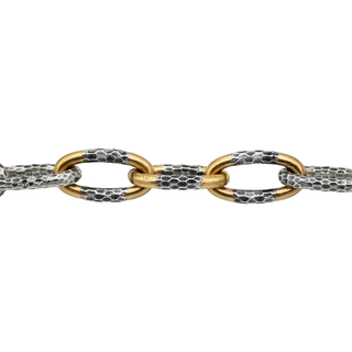 Silver Eli Hammered Chain Bracelet