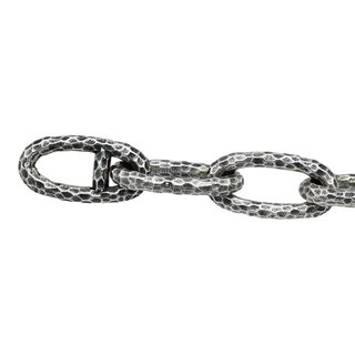 Silver Eli Hammered Chain Bracelet