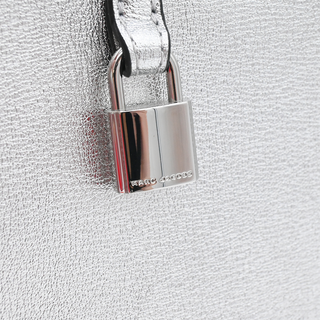 MARC JACOBS | Silver Grind Metallic Leather Crossbody Tote Bag