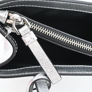 MARC JACOBS | Silver Grind Metallic Leather Crossbody Tote Bag