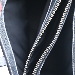 MARC JACOBS | Silver Grind Metallic Leather Crossbody Tote Bag