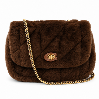 Pillow Madison Quilted Shearling Shoulder Bag