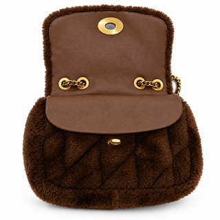 Pillow Madison Quilted Shearling Shoulder Bag