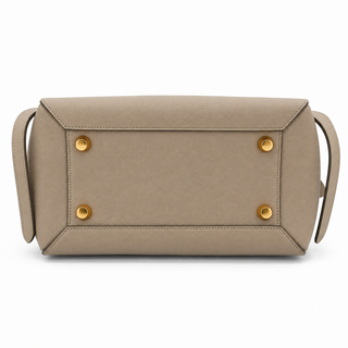 Grained Calfskin Taupe Mini Belt Bag
