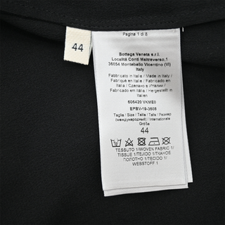 Black Silk Crepe De Chine Shirt Dress