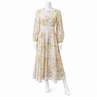 Amelia Floral Broderie Anglaise Long Dress
