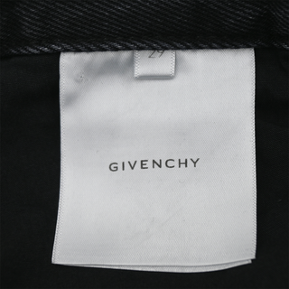 Black Denim Logo-Plaque Chain-Link Jeans
