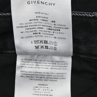 Black Denim Logo-Plaque Chain-Link Jeans