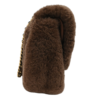 Pillow Madison Quilted Shearling Shoulder Bag