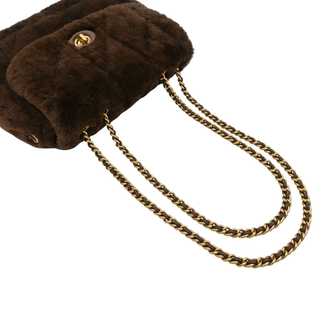 Pillow Madison Quilted Shearling Shoulder Bag