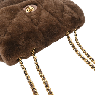 Pillow Madison Quilted Shearling Shoulder Bag