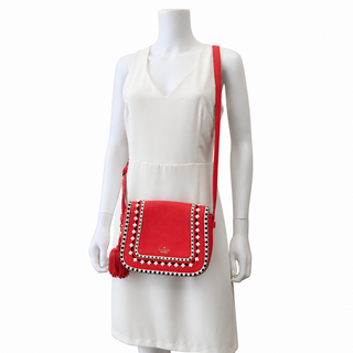 Cherry Red Crown Street Jasper Crossbody Bag