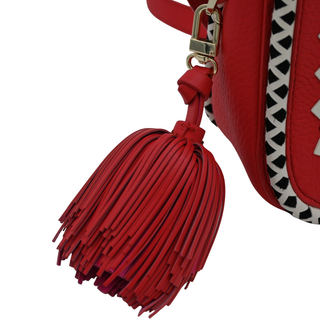 Cherry Red Crown Street Jasper Crossbody Bag