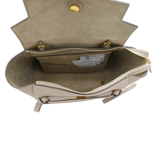 Grained Calfskin Taupe Mini Belt Bag