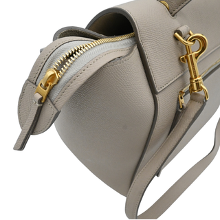 Grained Calfskin Taupe Mini Belt Bag
