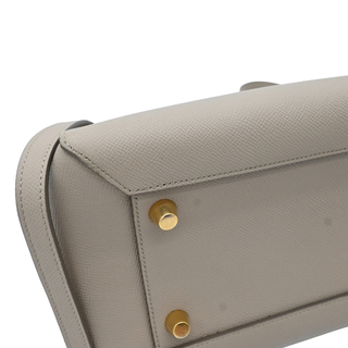 Grained Calfskin Taupe Mini Belt Bag