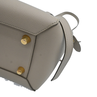 Grained Calfskin Taupe Mini Belt Bag