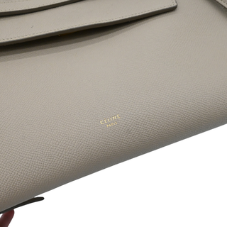 Grained Calfskin Taupe Mini Belt Bag