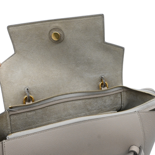 Grained Calfskin Taupe Mini Belt Bag