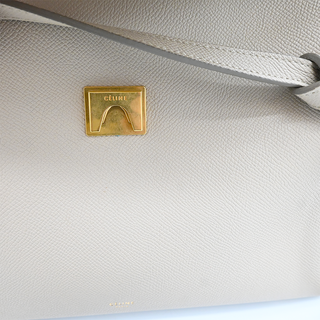 Grained Calfskin Taupe Mini Belt Bag