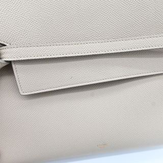 Grained Calfskin Taupe Mini Belt Bag