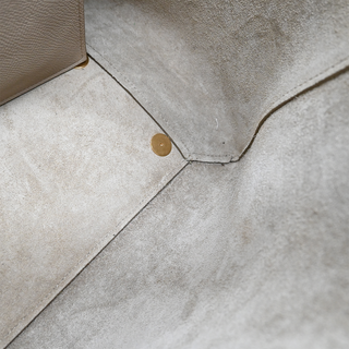 Grained Calfskin Taupe Mini Belt Bag